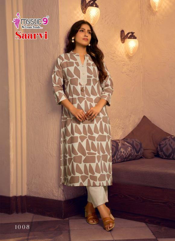 Mystic9 saarvi vol 1 coord set Latest kurti collections wholesale Mumbai